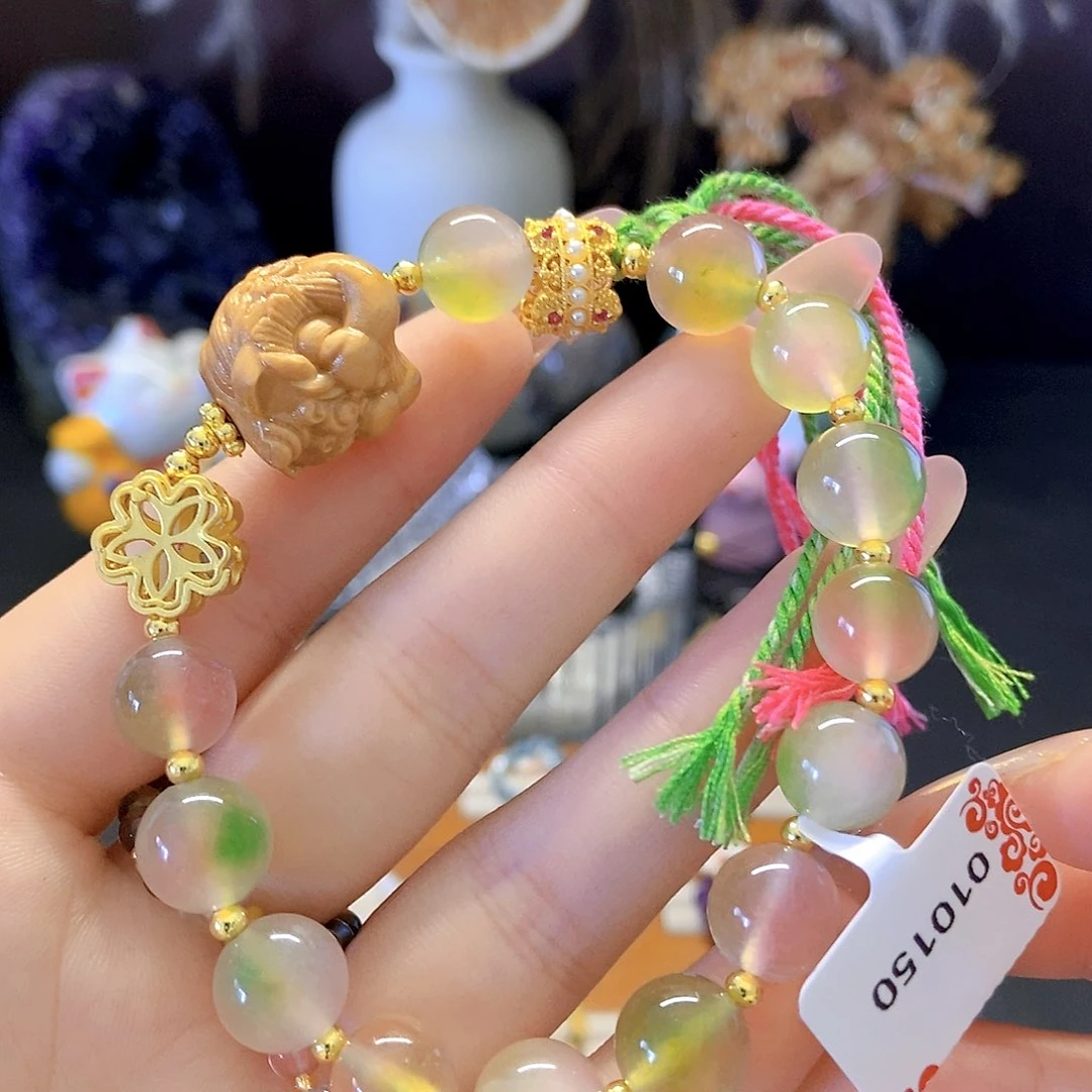 原创未镶嵌水晶芭**月手串