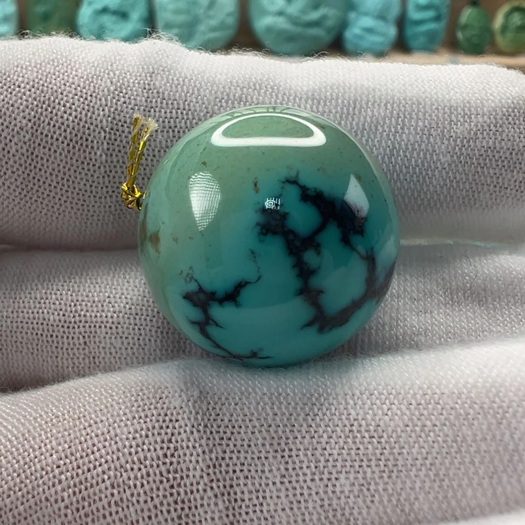 未镶嵌绿松石圆珠20.3mm