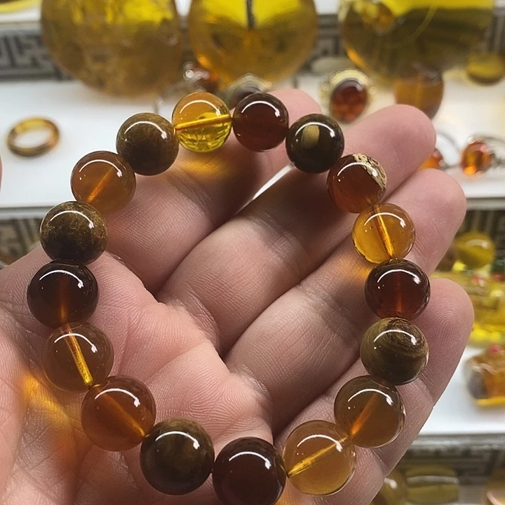 琥珀裸石未镶嵌用****8手串