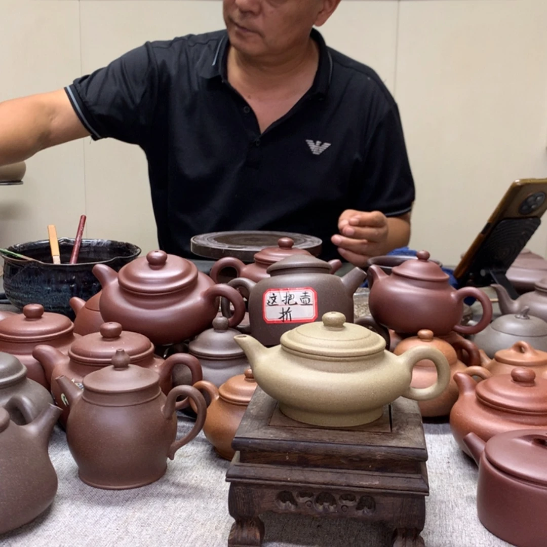 茶壶段泥虚扁160 C半手工制作