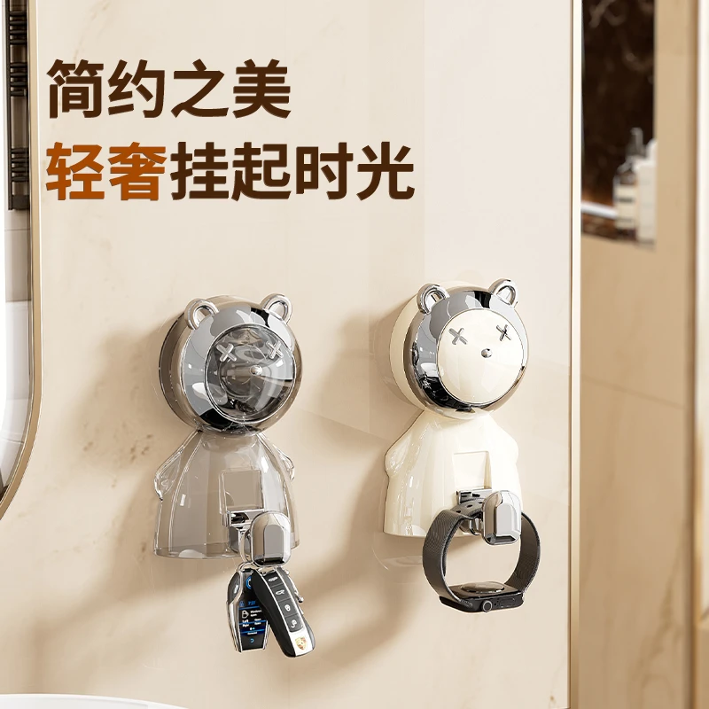 门上吸盘挂衣架入户门挂衣钩高级进门后衣帽挂钩免打孔挂衣服5