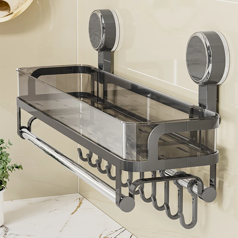 【美简】吸盘置物架卫生间浴室收纳架洗手间卫浴收纳免打孔毛巾架子