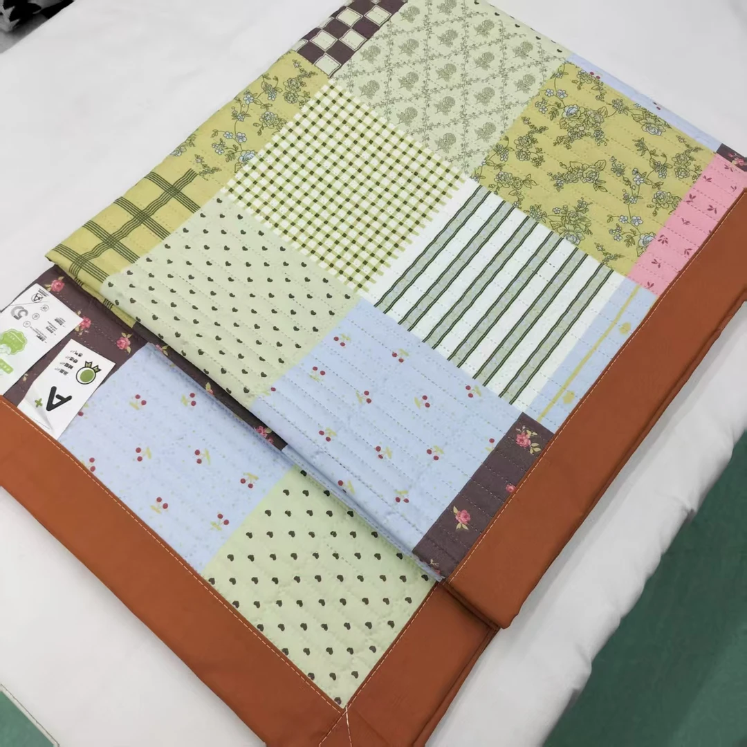 【包边床盖】<幸运百福>90X220cm<±5cm>绗缝 多功能水洗透气
