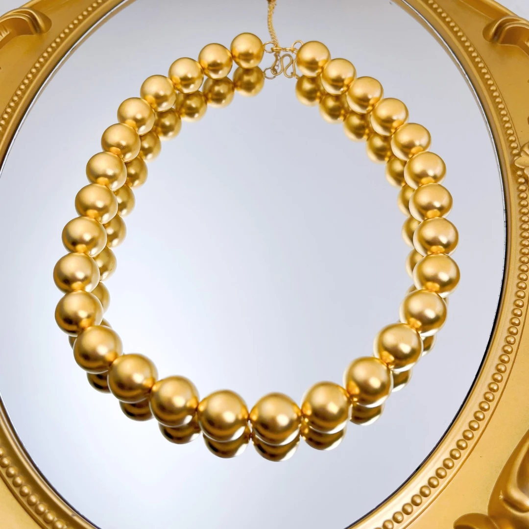 【南洋金珠】足金999黄金5D无氰珠珠工艺时尚项链