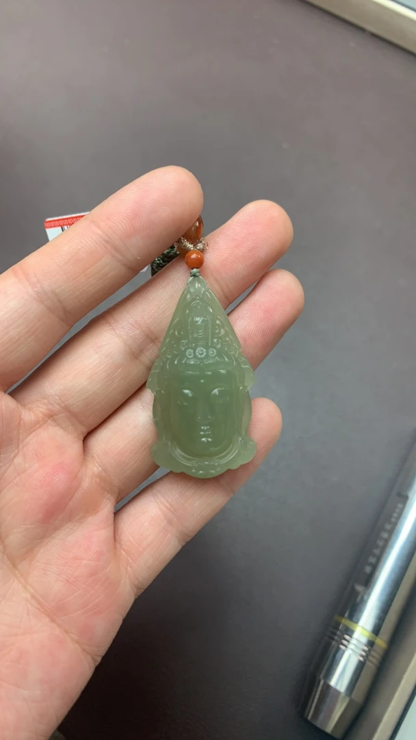 和田玉观音首吊坠
