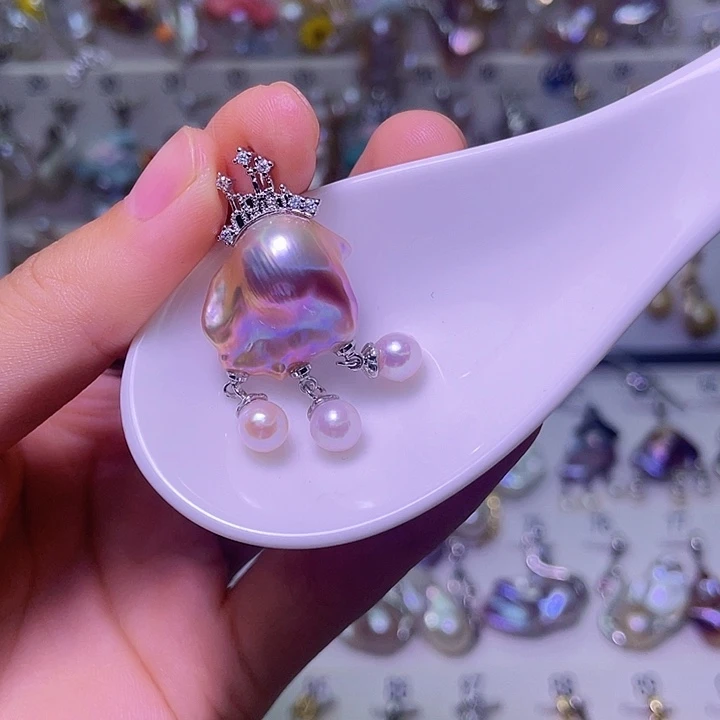 合金淡水珍珠颈饰15