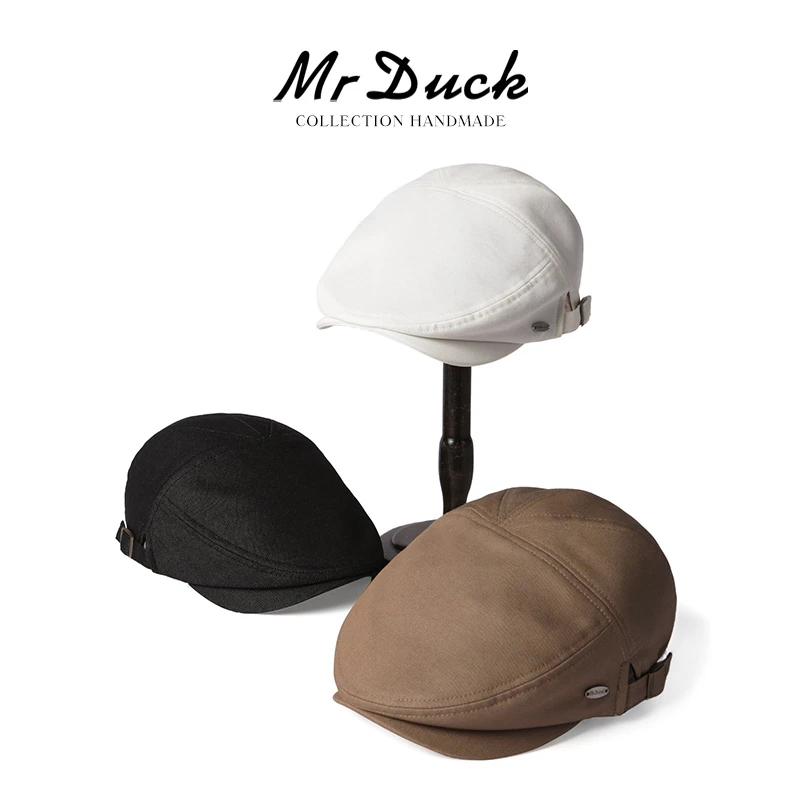 Mr DUCK进口防水系列美式休闲鸭舌帽 透气贝雷帽前进帽大头围男女