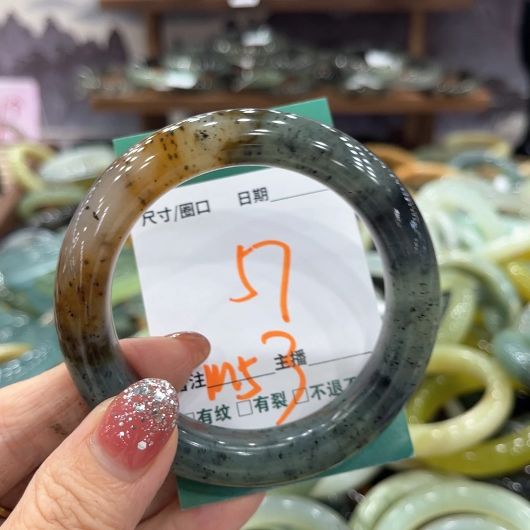 未镶嵌蛇纹石玉手镯手镯