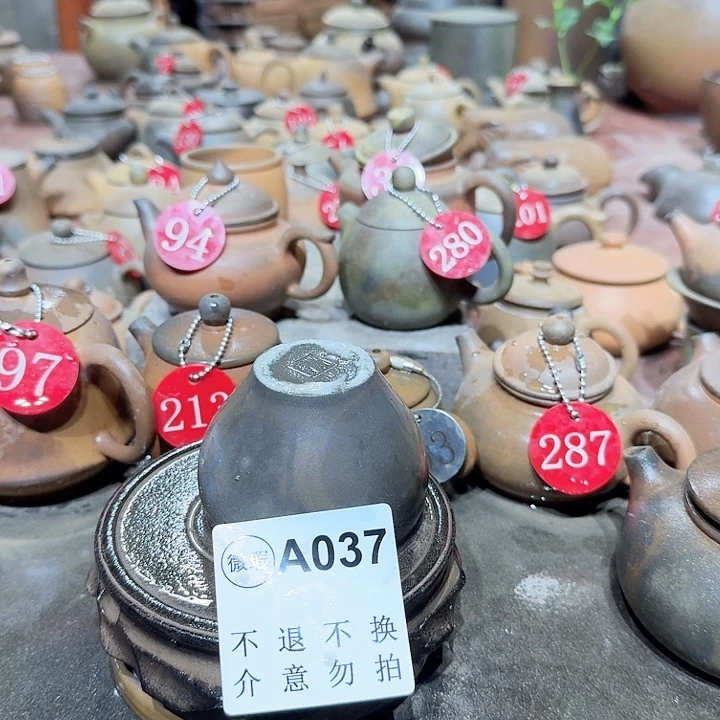 洃***烬紫砂茶壶坭兴陶柴烧