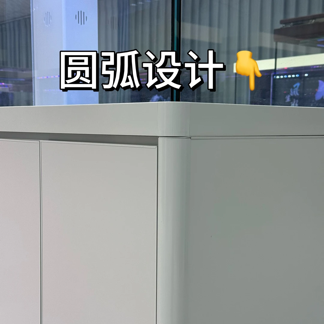 新款圆弧超白玻璃底滤龙鱼精养鱼缸客厅办公室大型水族箱