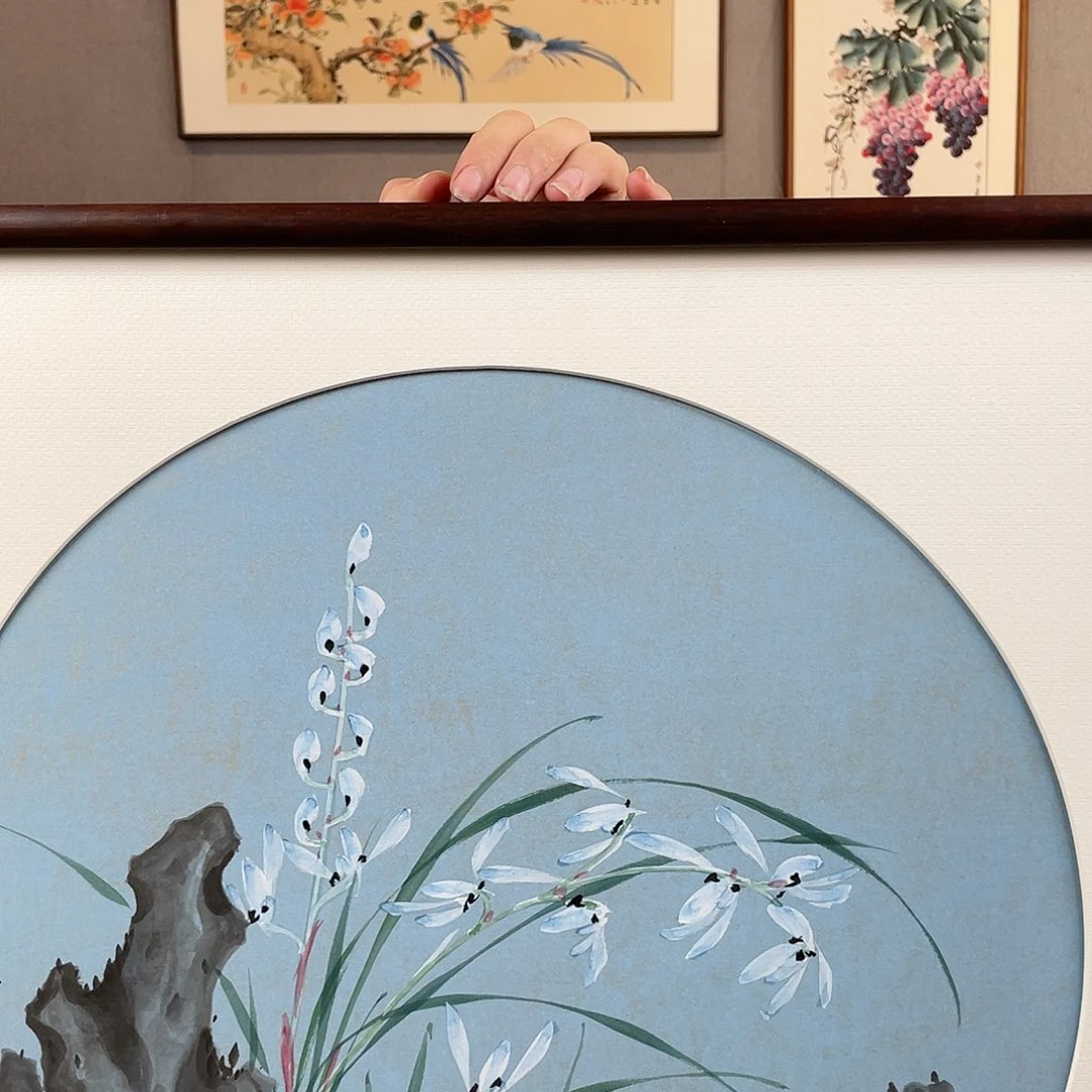 书法手绘带框尺寸：53*53