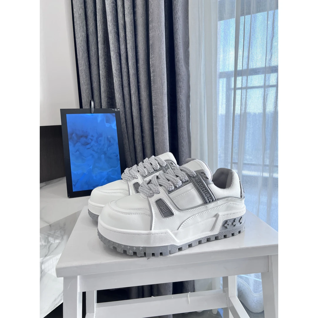 厚底小白鞋系带板鞋休闲鞋