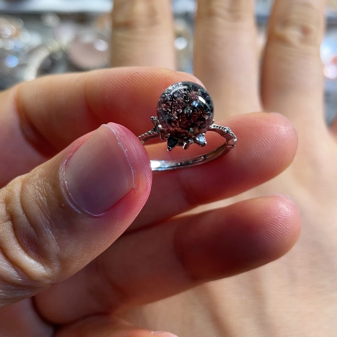 【闪购商品】水晶珠宝半成品银S925镶嵌戒指