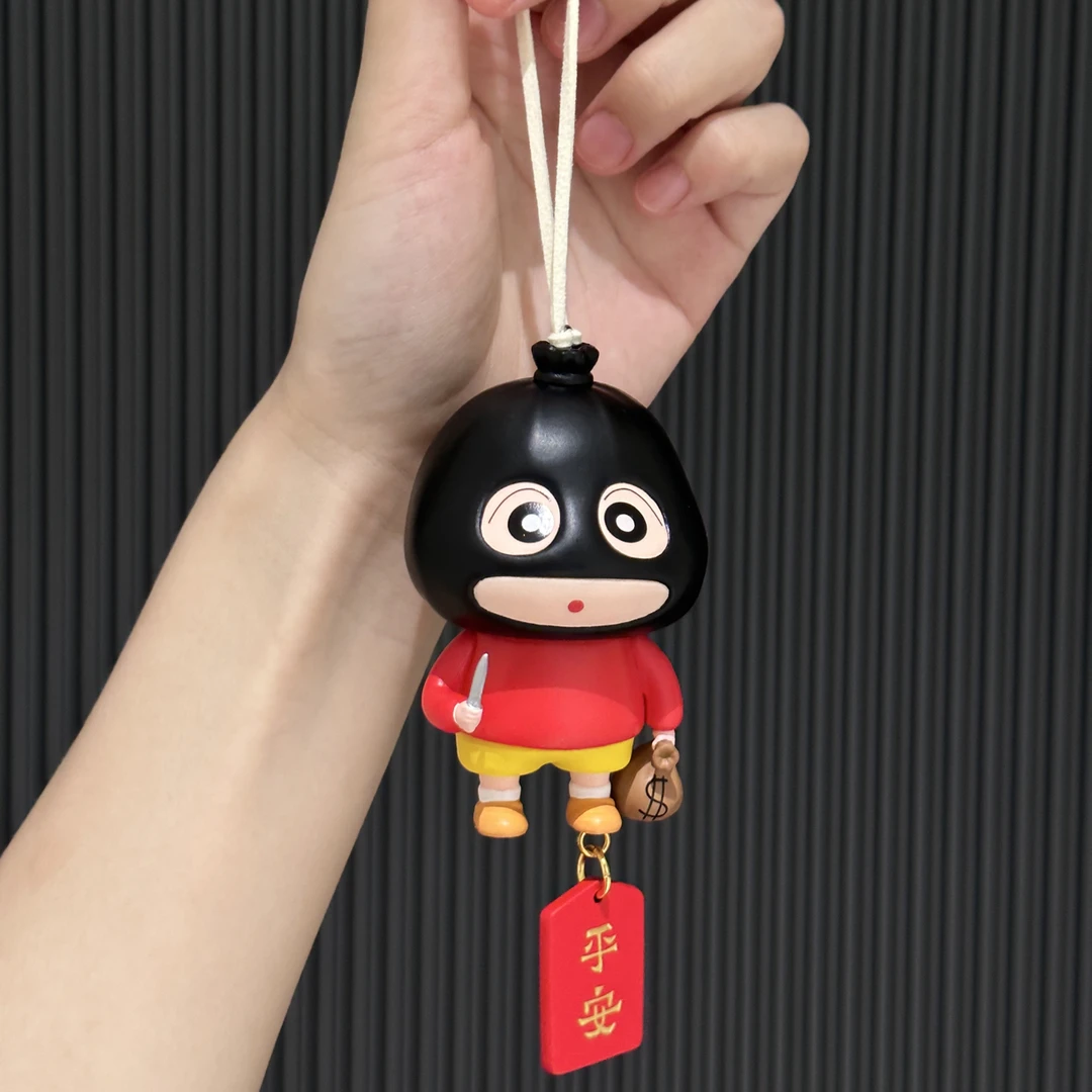 蒙面蜡笔小新打劫小新可爱玩具生日礼物桌面摆件装饰挂件