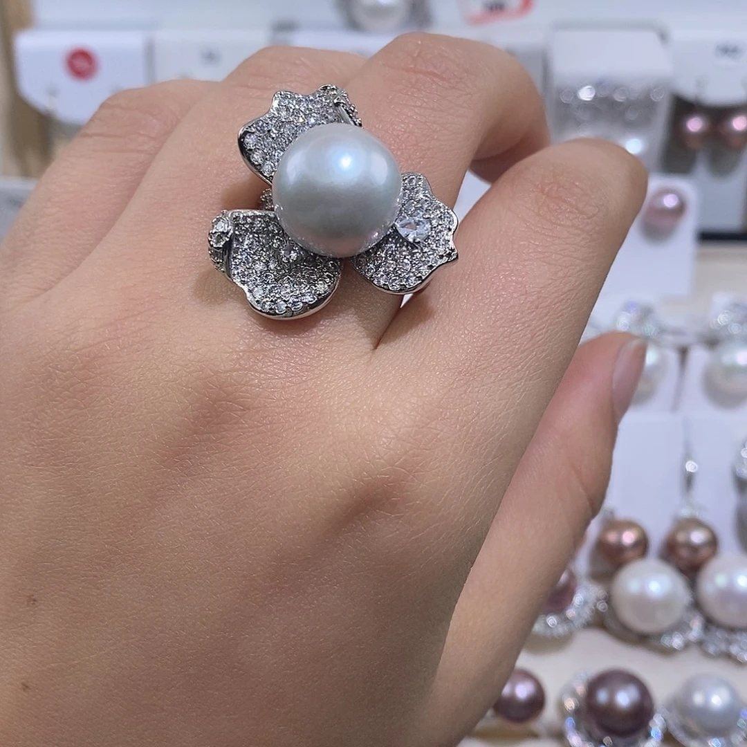 戒指淡水珍珠未镶嵌14.3mm