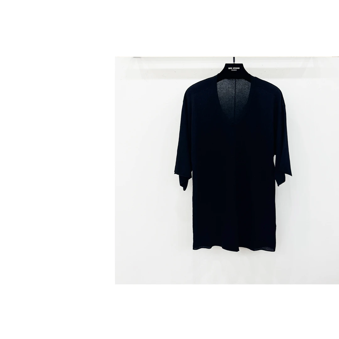 【西西高定】夏季丝滑凉感气质V领打底上衣