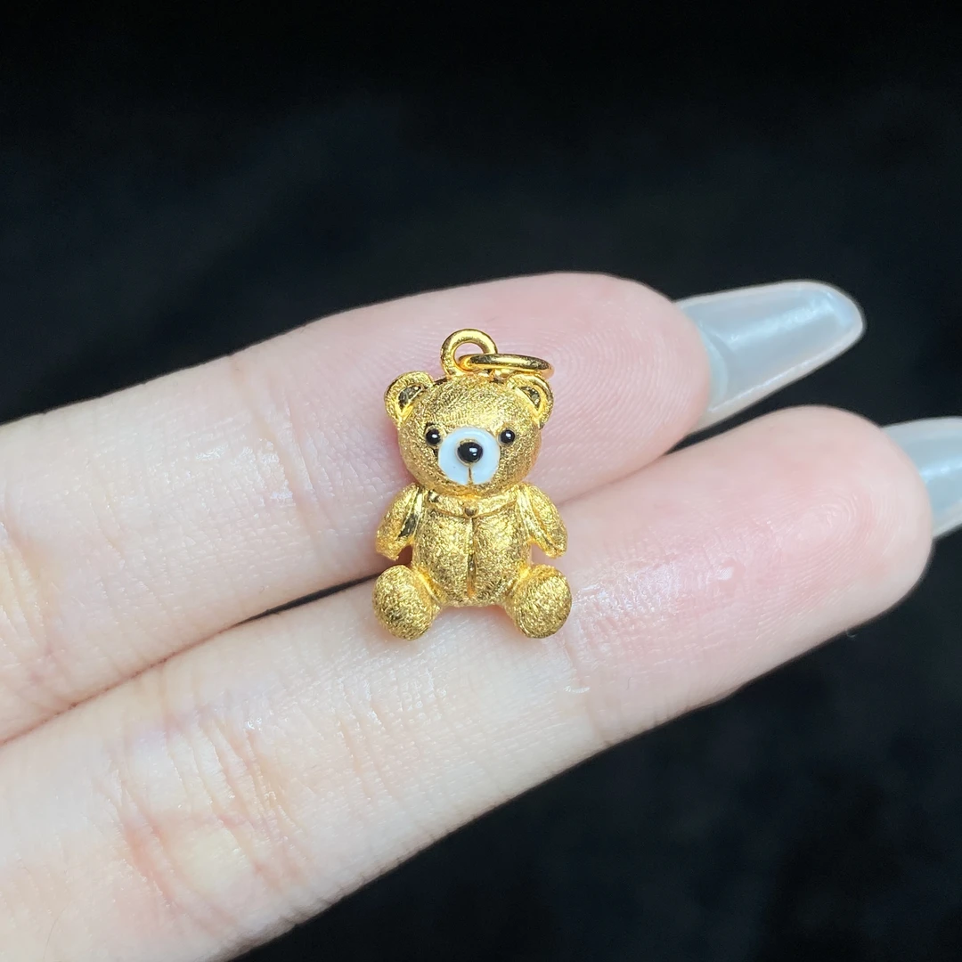 足银银制品 【小北好物】足银小熊吊坠 QH34X484【带S925银链子】