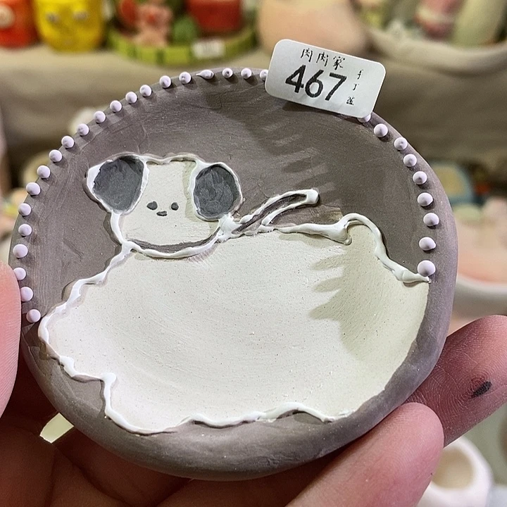 466 纯手工手绘盆，满29包邮