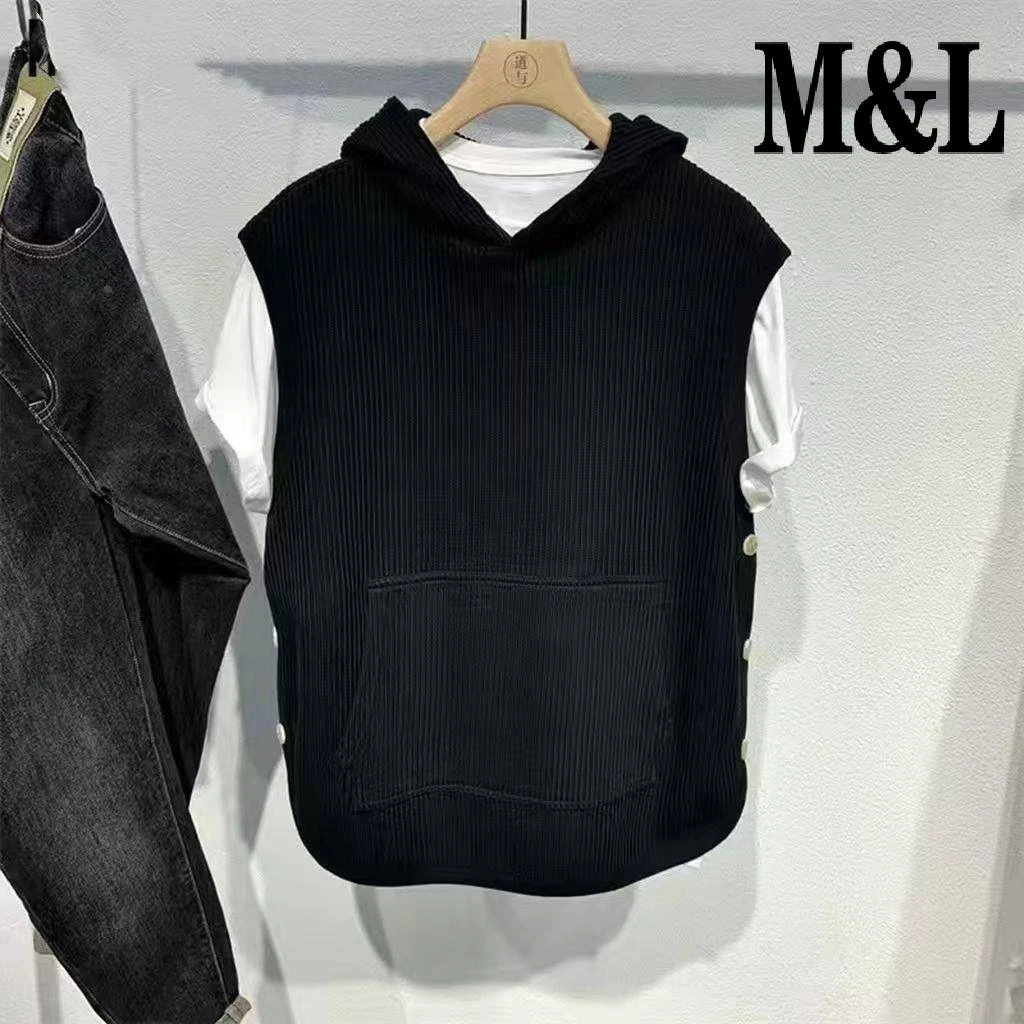 【澳门&专柜】春夏季男士外穿带帽马甲潮流背心休闲时尚潮牌上衣