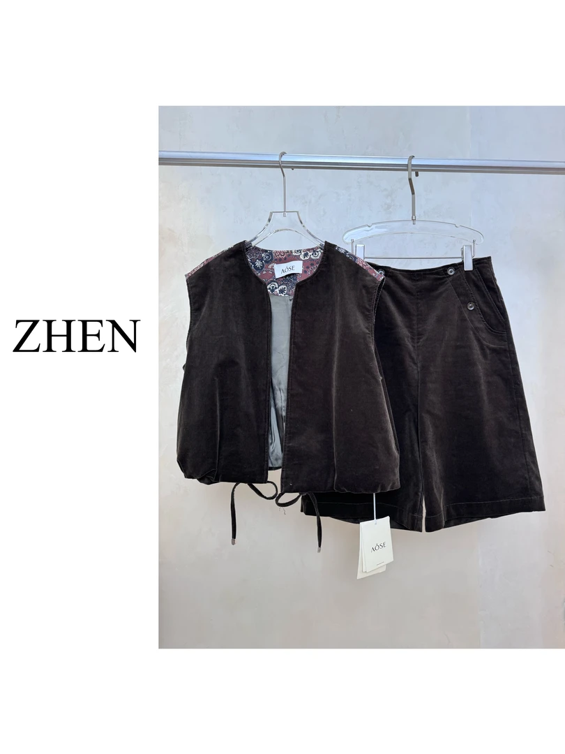 【ZHEN】25K01132 2025新款时尚气质显瘦小众设计师款时尚套装女