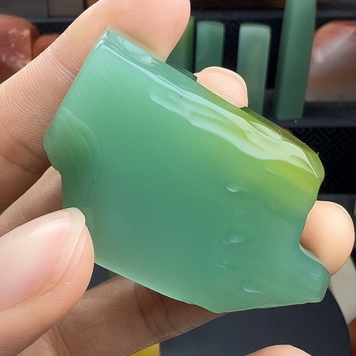 用***7印石寿山石梅子青梅子青