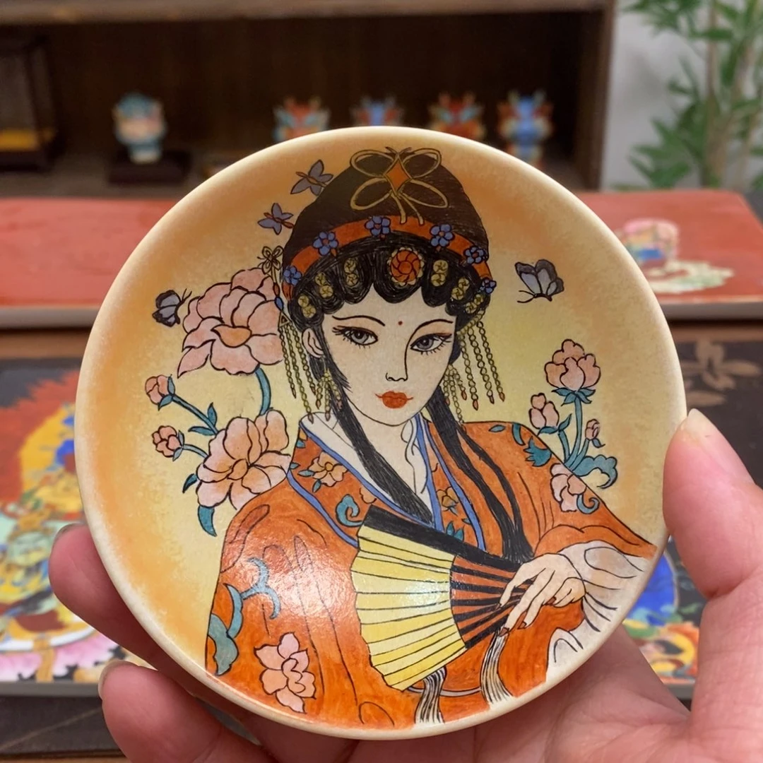 手工手绘花旦杯杯杯