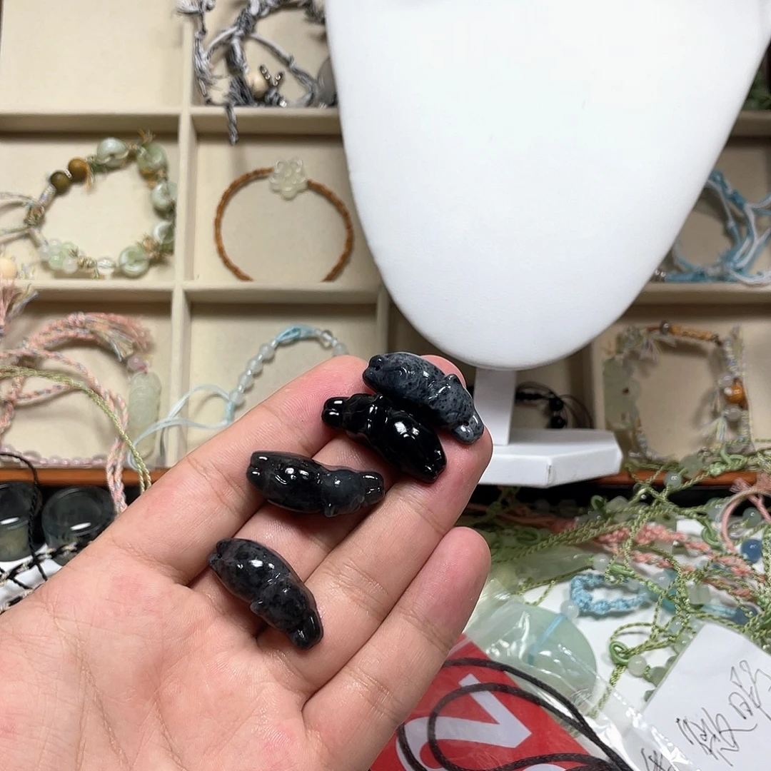 合金蛇纹石玉手链