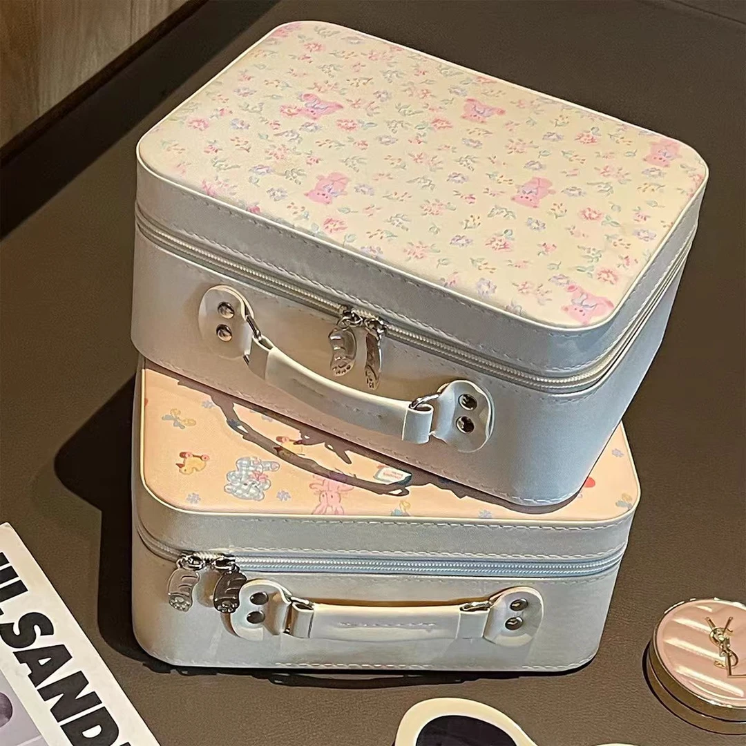 199手提化妆箱旅行大容量洗漱包可爱便携化妆包女化妆品手提箱