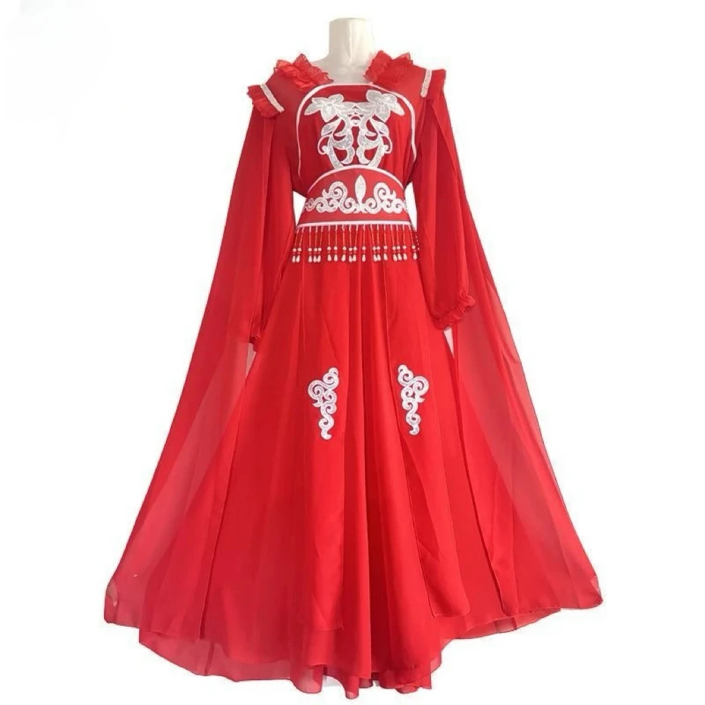 高档秧歌演出服贵妃大秧歌服飘逸款式适合广场表演演出服饰