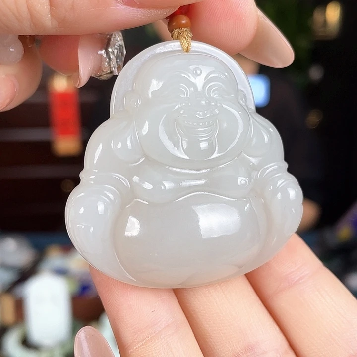 和田玉未镶嵌颈饰甲****师定制发货