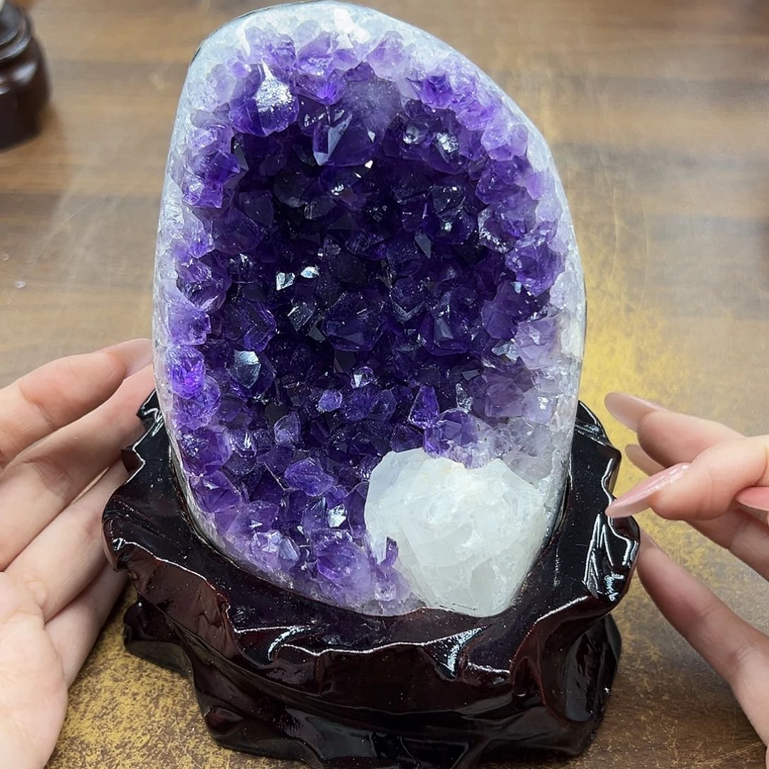 紫晶未镶嵌摆件紫晶