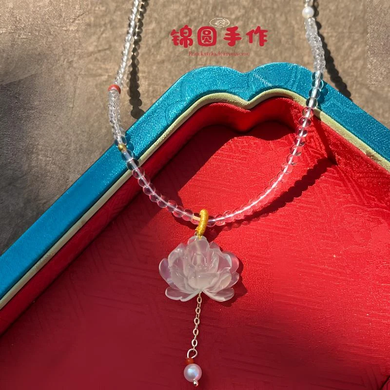 【人间富贵花】纯天然手工岫玉牡丹吊坠（多样性发一）