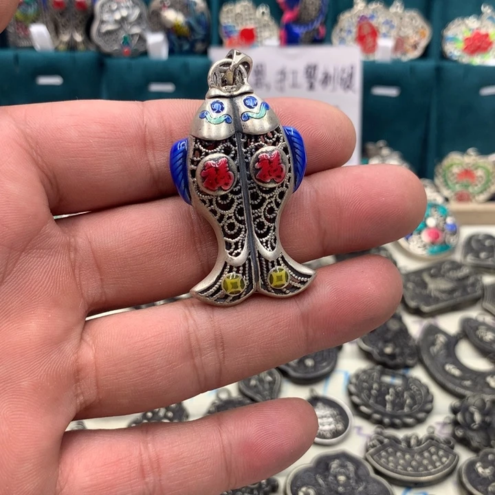 银无双鱼吊坠1111111111111