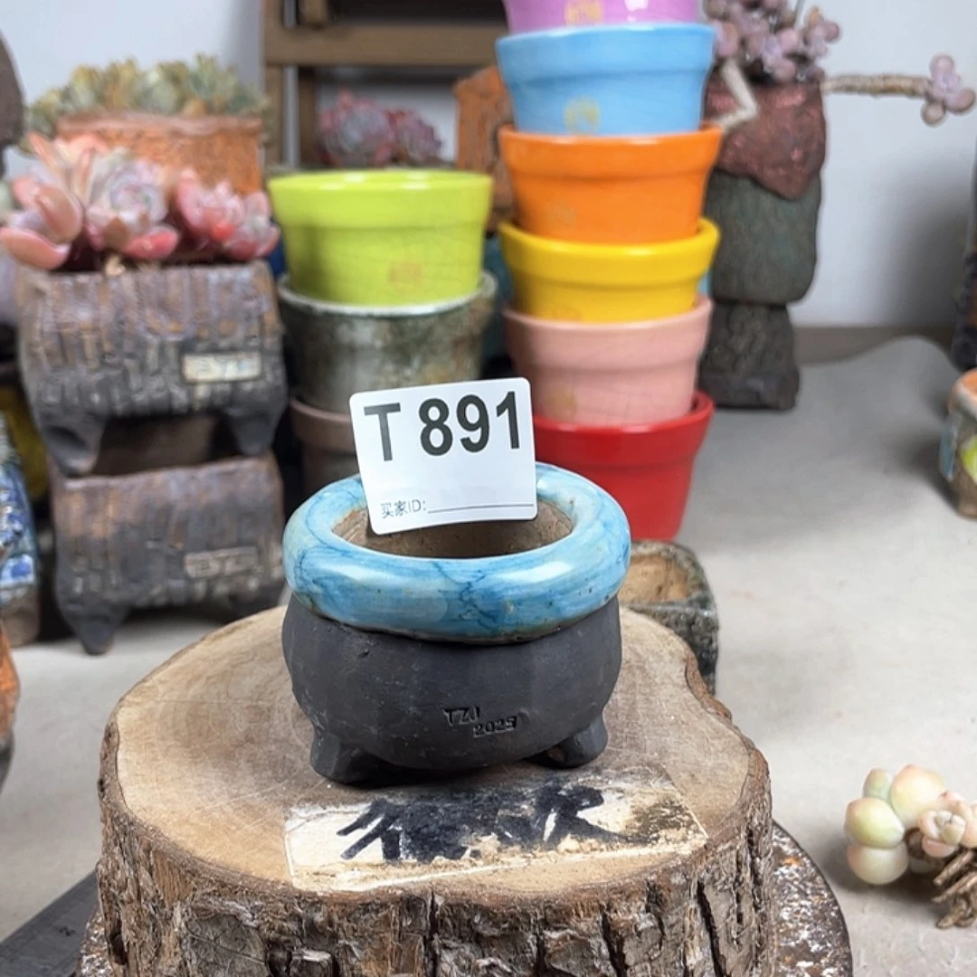 紫砂花盆开播福利 陶瓷花盆 默认微次