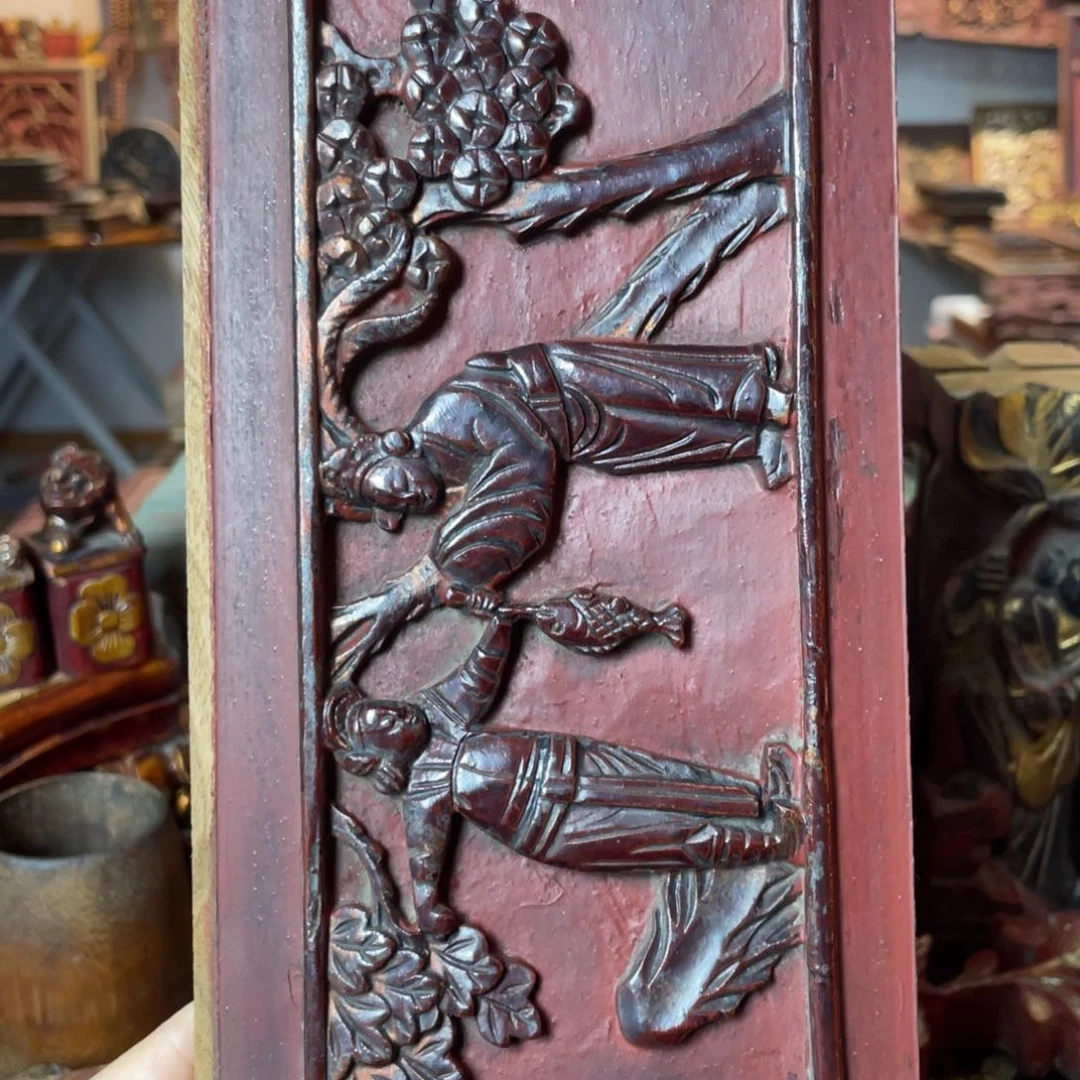 木用****0老木雕打鱼花板