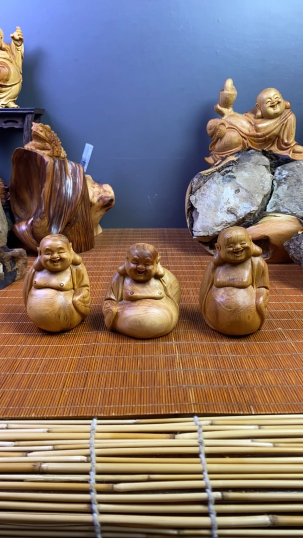 专拍链接 太行崖柏根雕木雕弥勒达摩观音钟馗创意家居摆件