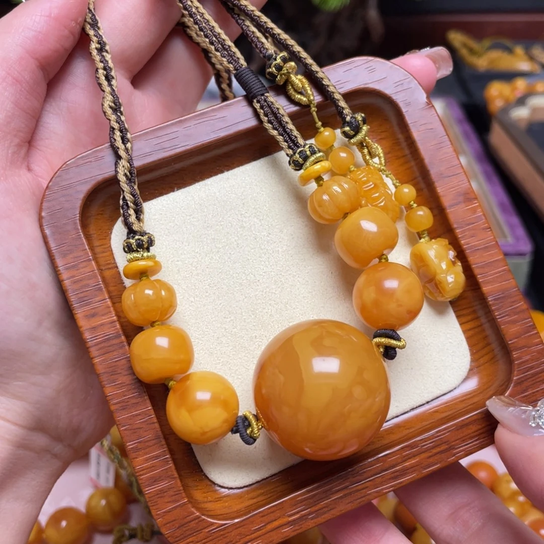 蜜蜡颈饰未镶嵌项链