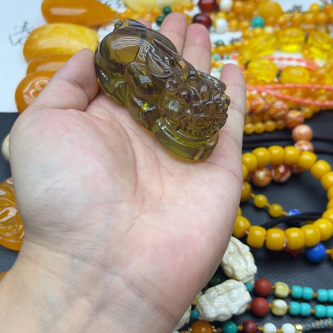 蓝破貔貅手把件手把