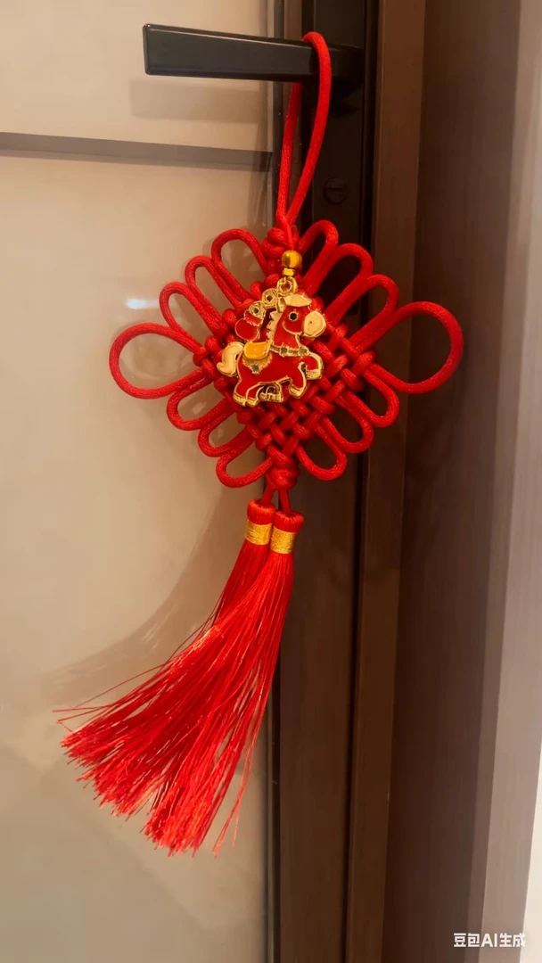 马年2026新款中国结福字挂件客厅春节挂饰玄关高档大红色新年装饰