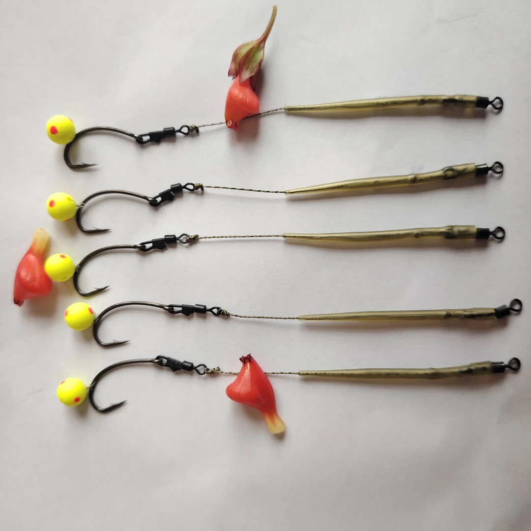 野钓先锋  纯手工欧鲤驼背钩钓组