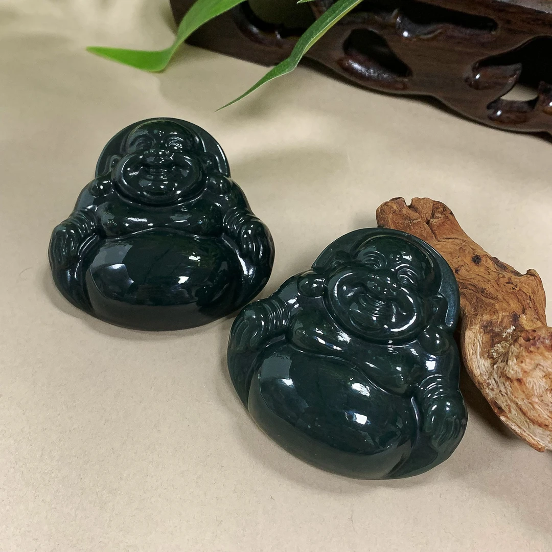 面面来财珠宝H4708-一系青玉和田玉佛公吊坠-配珠链-多样性发其一