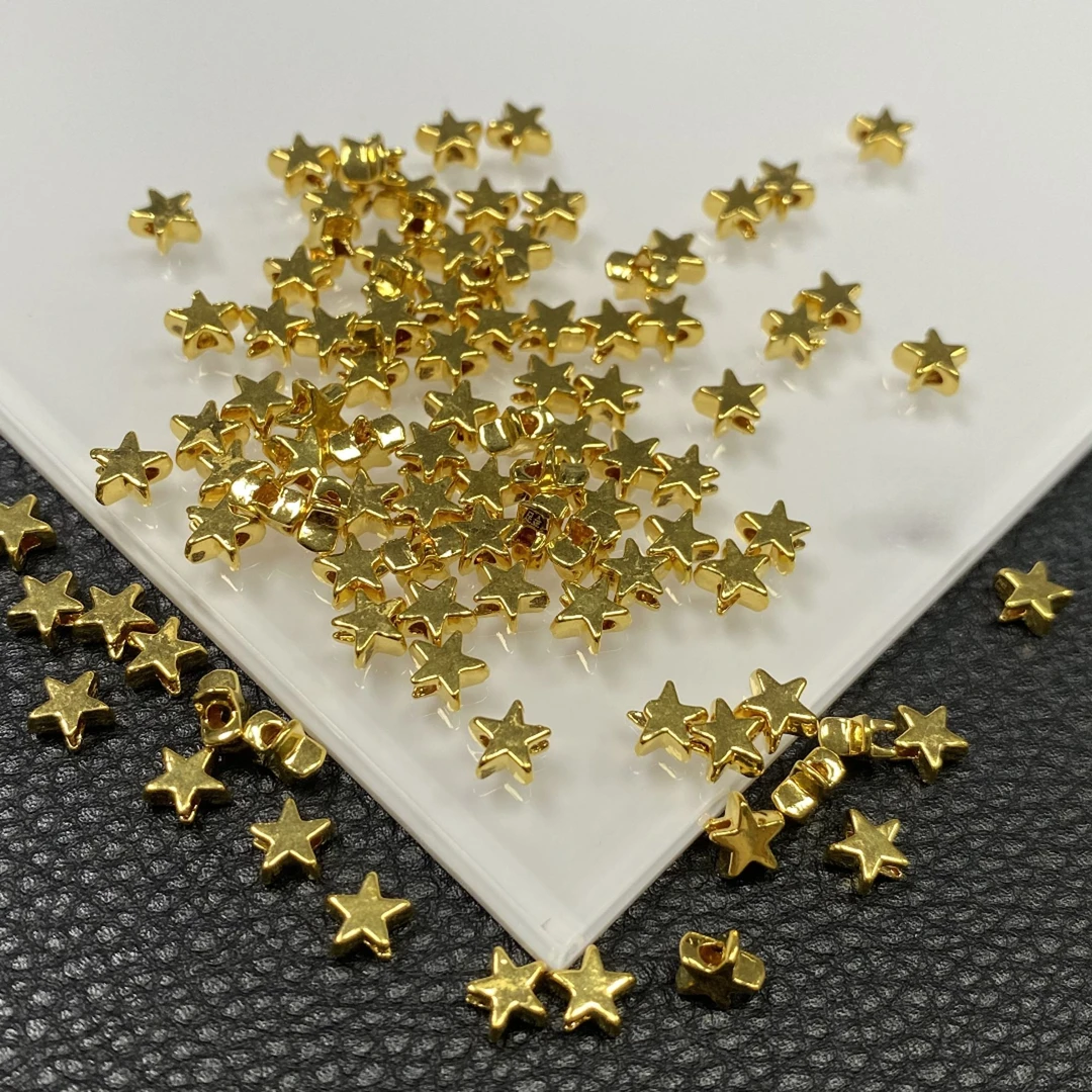 YZ3931-足金5mm左右五角星配件-BR-多样性发其一