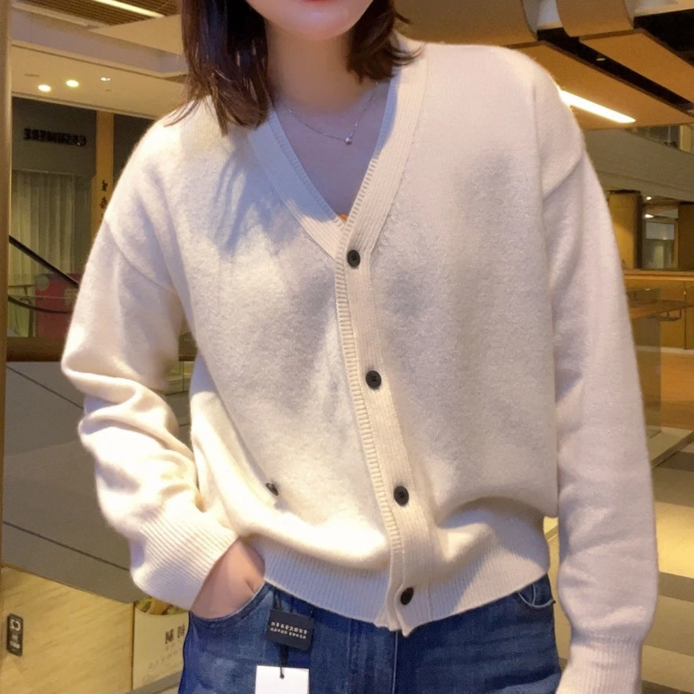 Q16  (白月光)单排扣宽松开衫简约大气