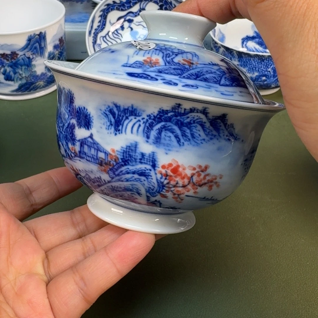 陶瓷景德镇纯手绘茶具圆圆249