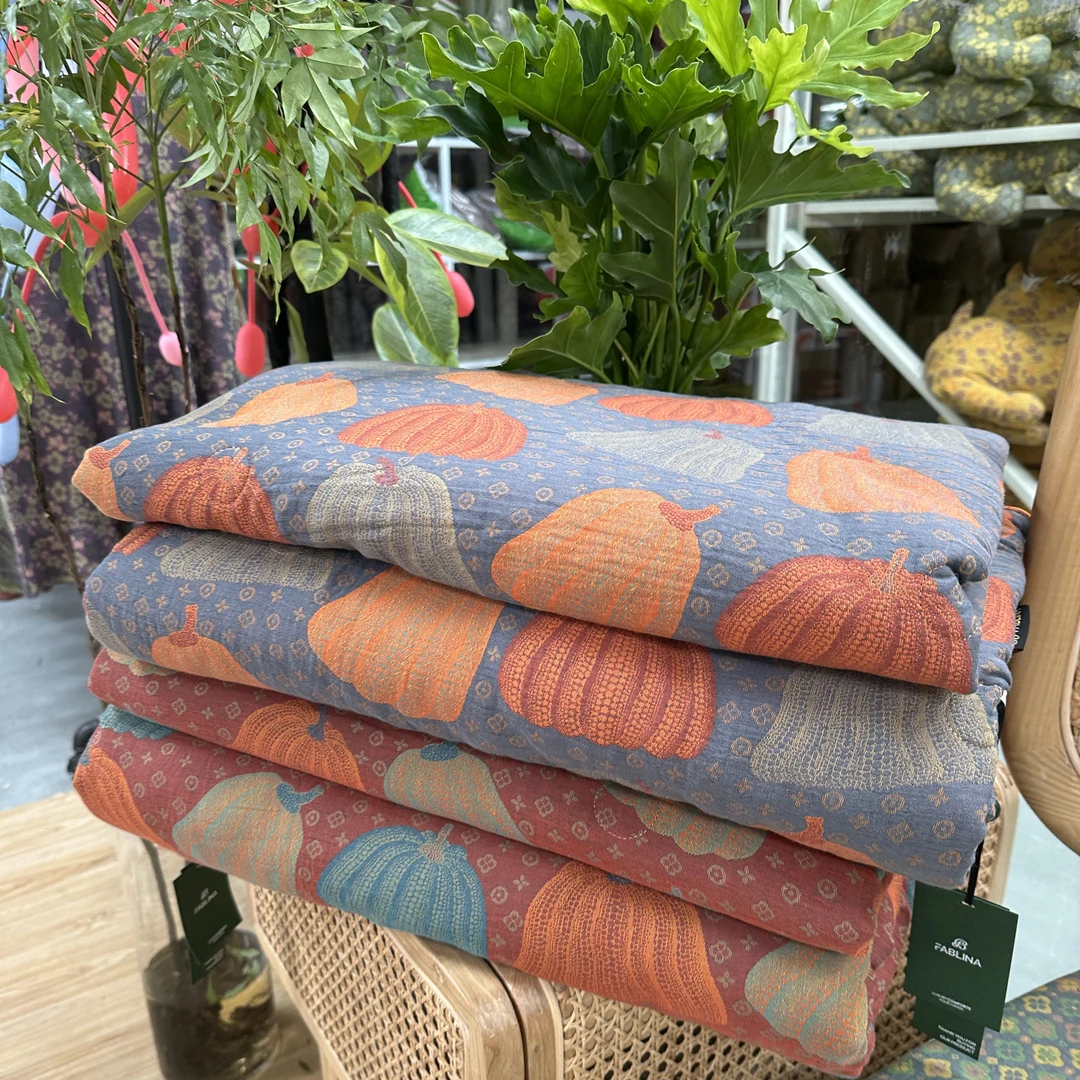 【法布丽娜】超软 超透气新品香奈南瓜纯棉双层纱柔软大豆纤维夏被