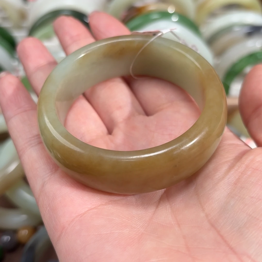 和田玉手镯55未镶嵌铭*.