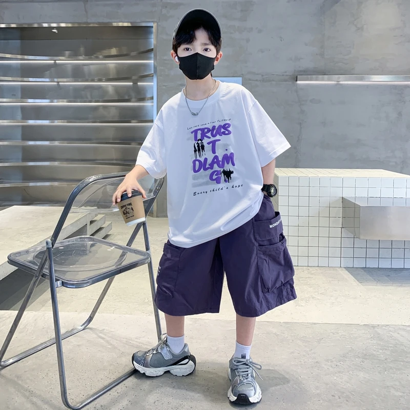 童装男童夏装套装2025新款运动夏季薄款中大童男孩夏款酷帅气潮