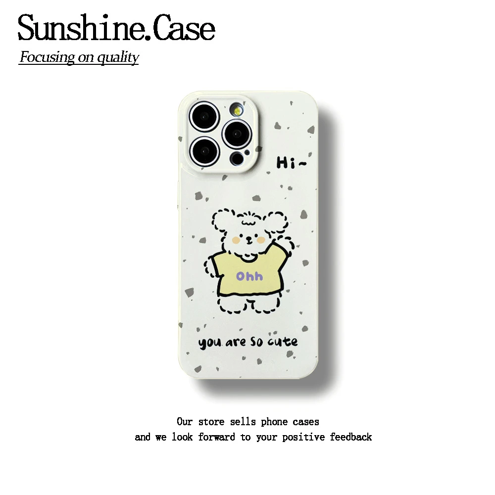 菲林软壳简笔画狗狗适用于苹果华为vivo小米oppo一加防摔手机壳