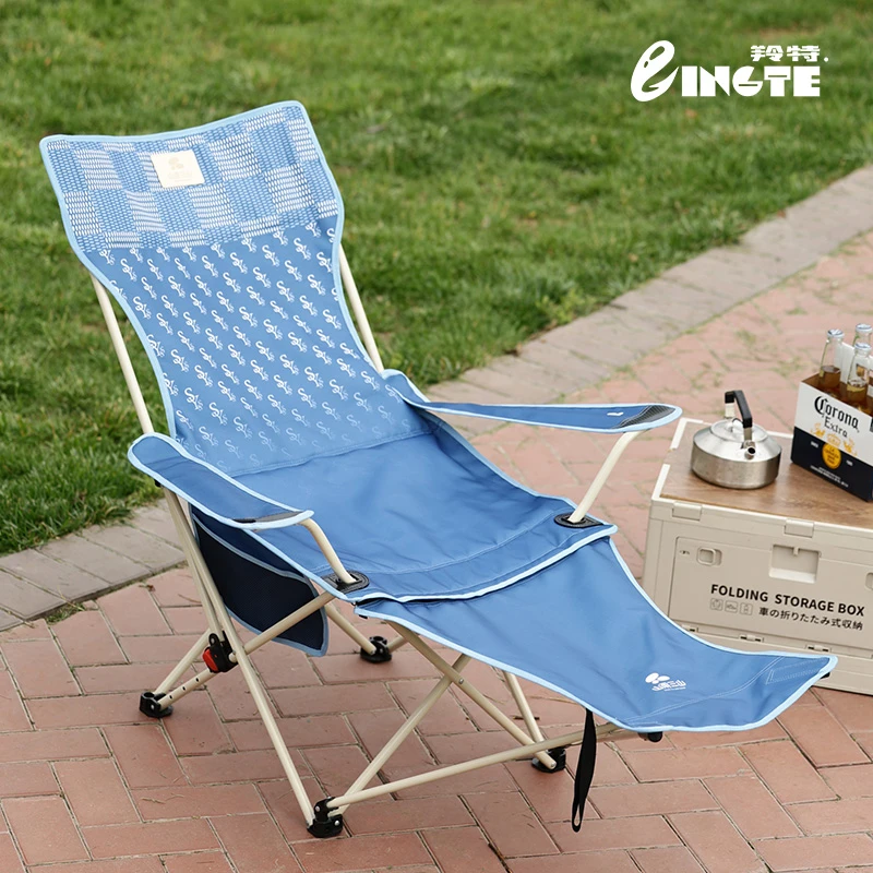 【羚特zb】户外高背月亮椅可折叠躺椅五档调节野餐椅钓鱼椅子便携式