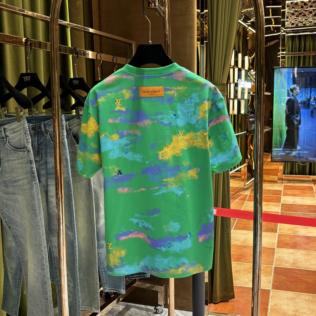 忆【刚子专属】2025夏季新款涂鸦晕染休闲百搭半袖25181